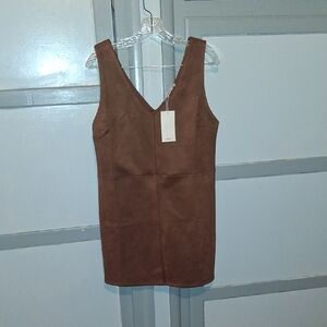 Mango Brown Suede Dress